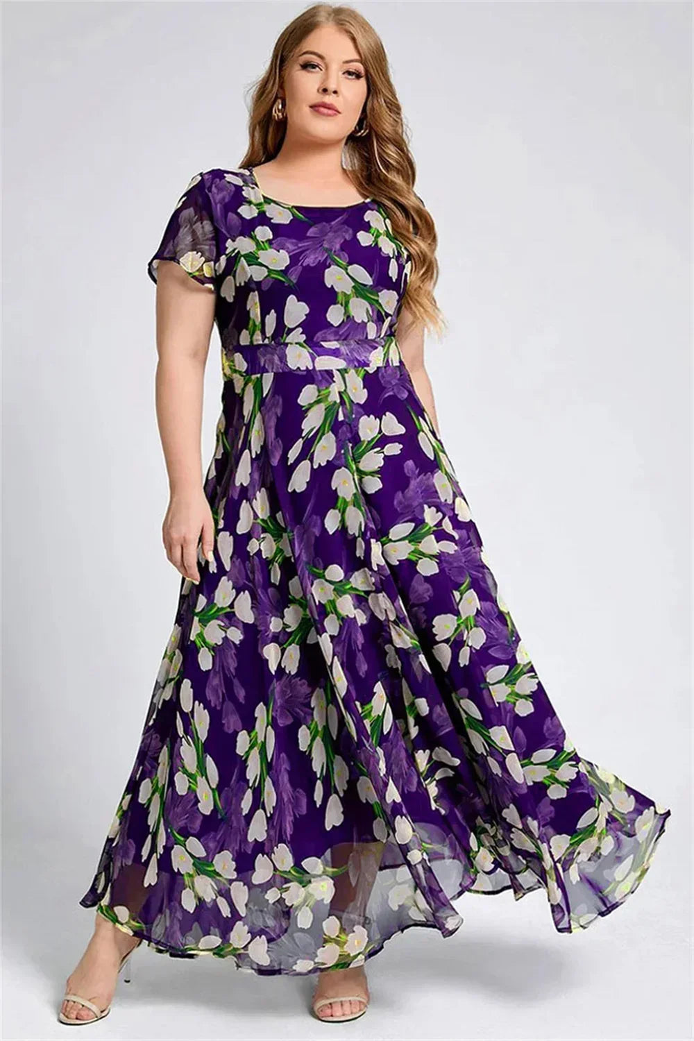 Vestido Feminino estampando com flores (Promoção Lançamento)