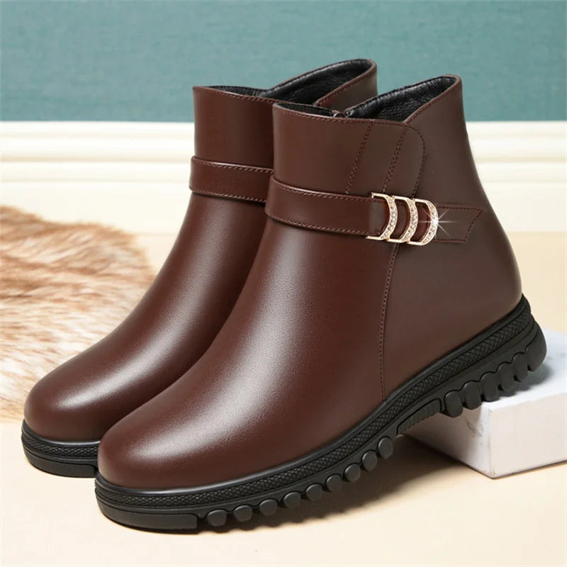 Bota de Couro Peluciada - Austin (Promoção Pré Inverno)